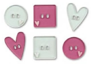 Heidi Grace Designs - Loving You Pocket Buttons  (sold in 3's)